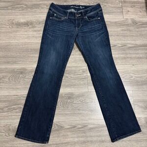 American Eagle Outfitters Women Stretch Slim Boot Jeans‎ Dark Wash Sz 6 Low Rise